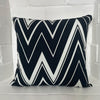 OC46 Flamestitch black organic cotton pillow cover