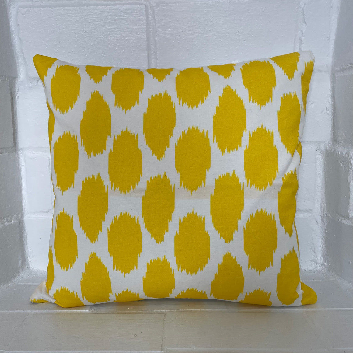 OC025 Cheeky Ikat Print Sunshine organic cotton pillow cover